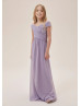 Lavender Haze Ruched Crisscross Chiffon Junior Bridesmaid Dress Lavender Haze Ruched Crisscross Chiffon Junior Bridesmaid Dress